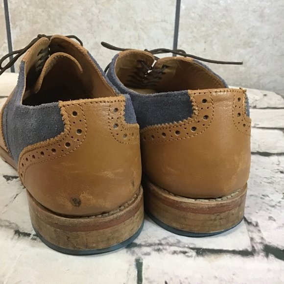 Samuel Wndsor Shoes Mens Size 12 Classic Wingtip Oxfords Lace Up Leather - Picture 6 of 14